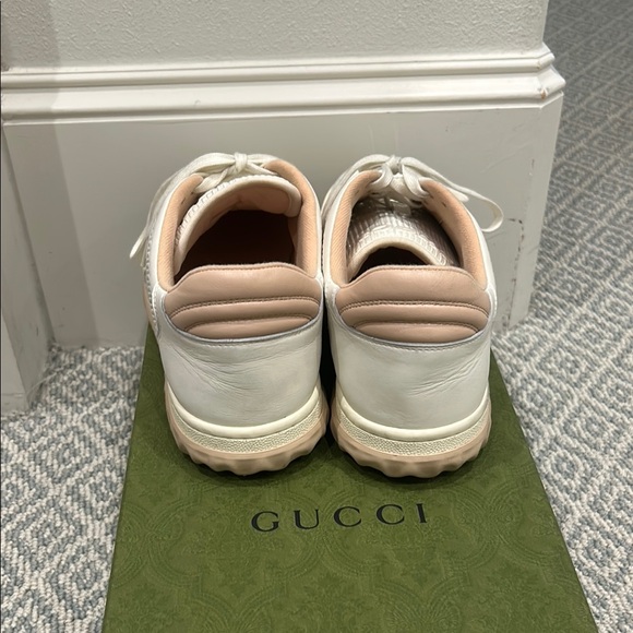 EUC Gucci Mac80 White and Pink Sneakers Womens 39 - Picture 3 of 5